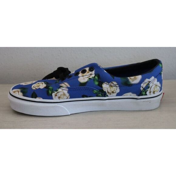 VANS Men's 9 Women's 10.5 Blue Era Romantic Floral Low Top Skate Shoes SIB - Picture 4 of 6